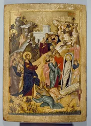 La résurrection de Lazare, 14ème siècle